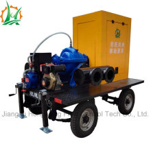 Trash Diesel Engine Déshydratant Split Case Water Pump Trailer